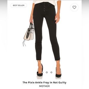 Mother Pixie Ankle Fray Jean